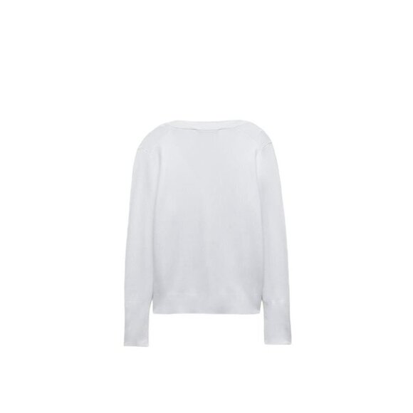 ZARA KNIT CARDIGAN WITH GEM BUTTON WHITE SIZE M | 0506/012 - Picture 3 of 4